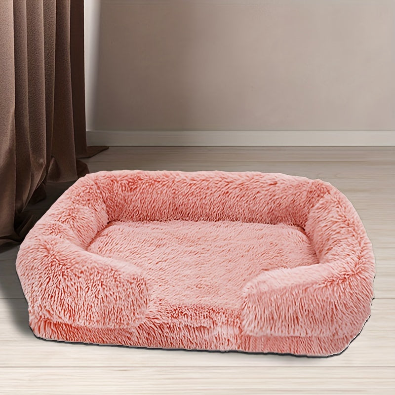 Long plush pet sofa bed colour options