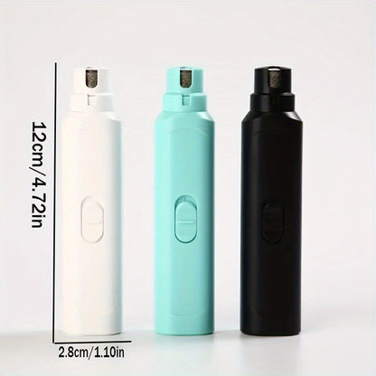 The grinder in white, mint and black, marked 12cm long and 2.8cm across