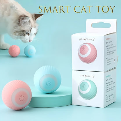 Self-rolling rechargeable cat ball