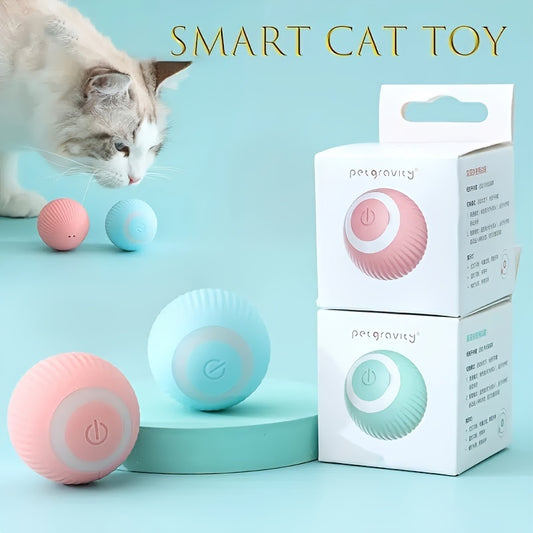 Self-rolling rechargeable cat ball