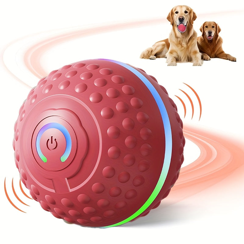 Self-bouncing rechargeable dog ball