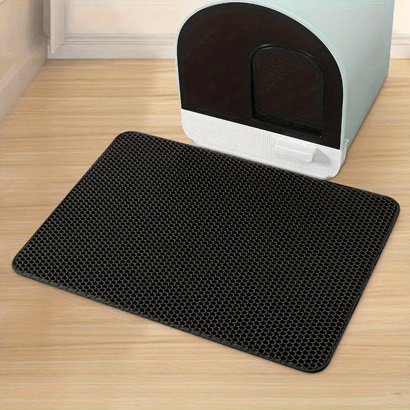 The Clean Floors Set: honeycomb litter-trapping mat and de-shedding glove