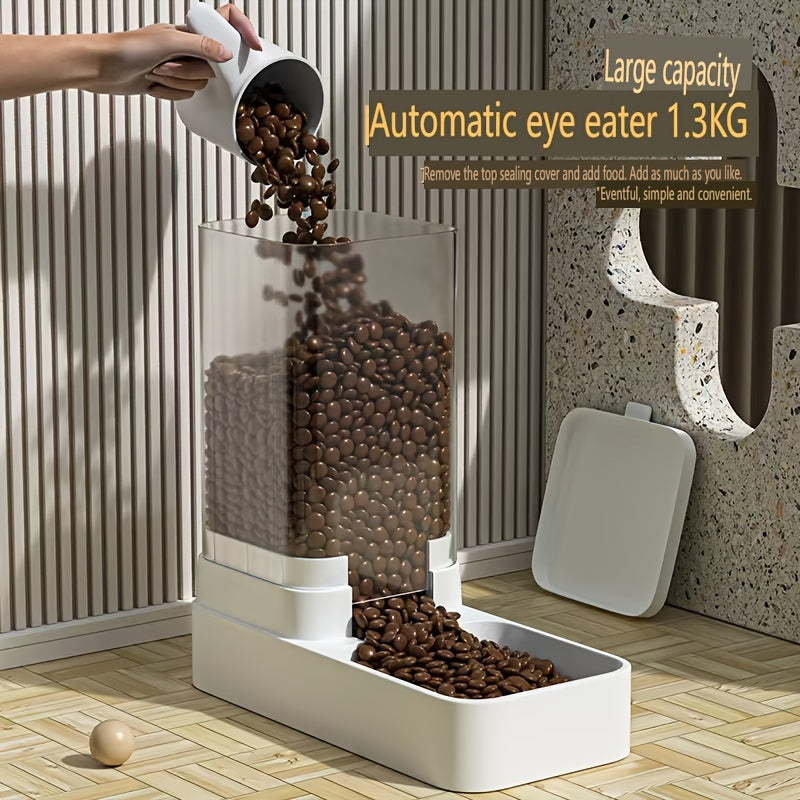 Feeder shown at an angle with the cover on