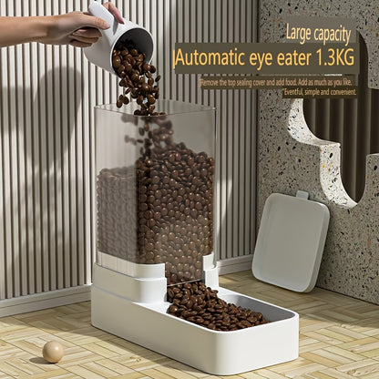 Feeder shown at an angle with the cover on