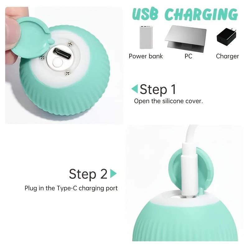 Ball shown with charging port