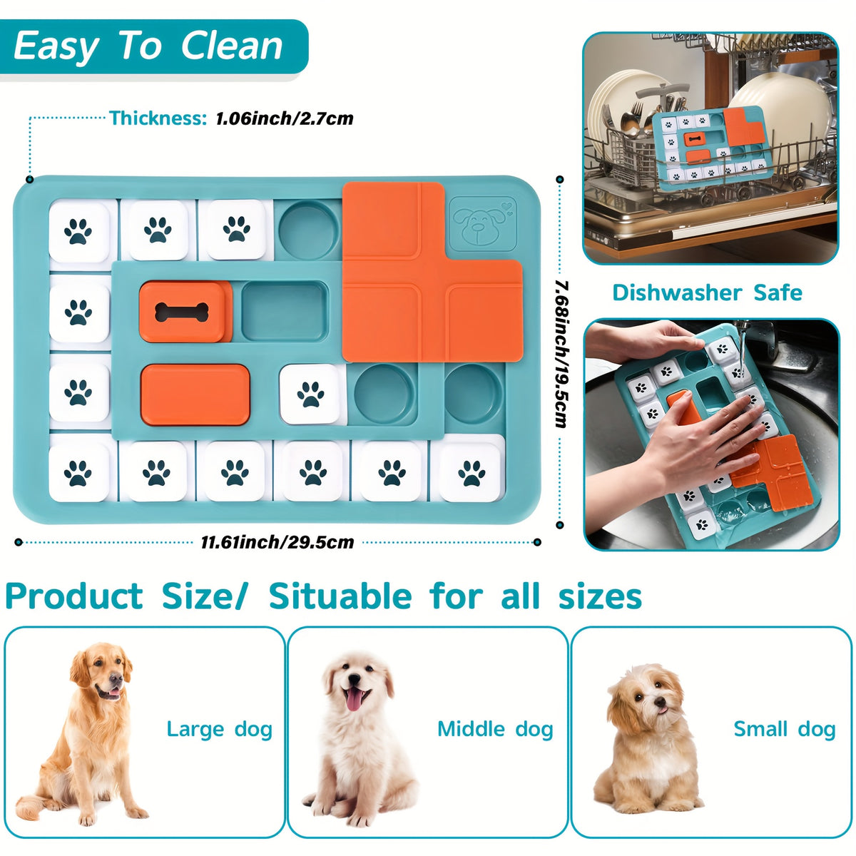 Puzzle board with compartments open