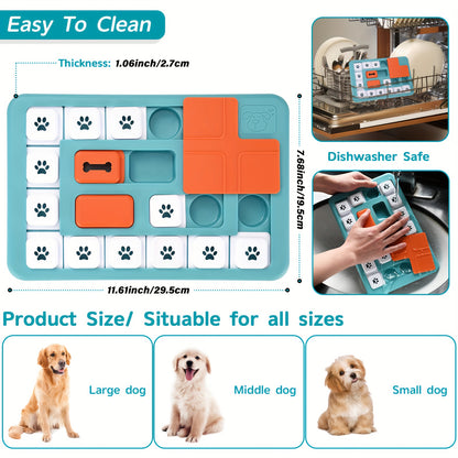 Puzzle board with compartments open