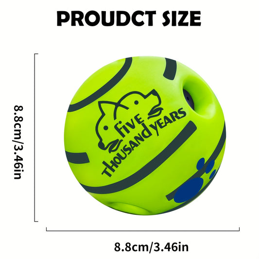 Textured rubber sound ball for dogs