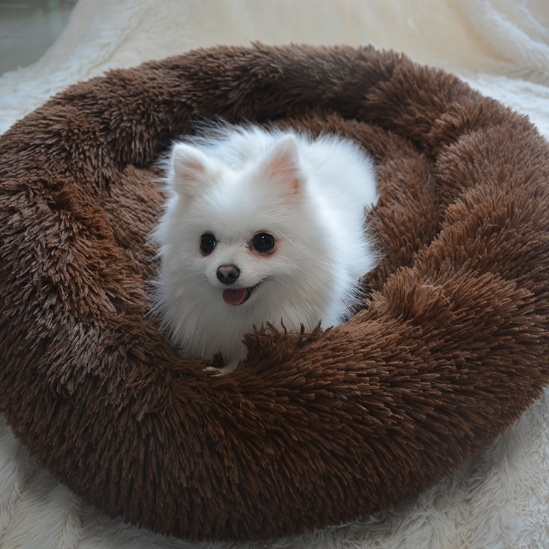 Donut calming bed, raised rim detail