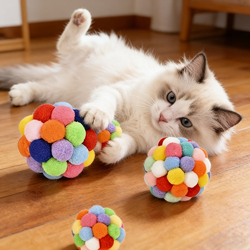 Lightweight elastic cat balls with bells inside