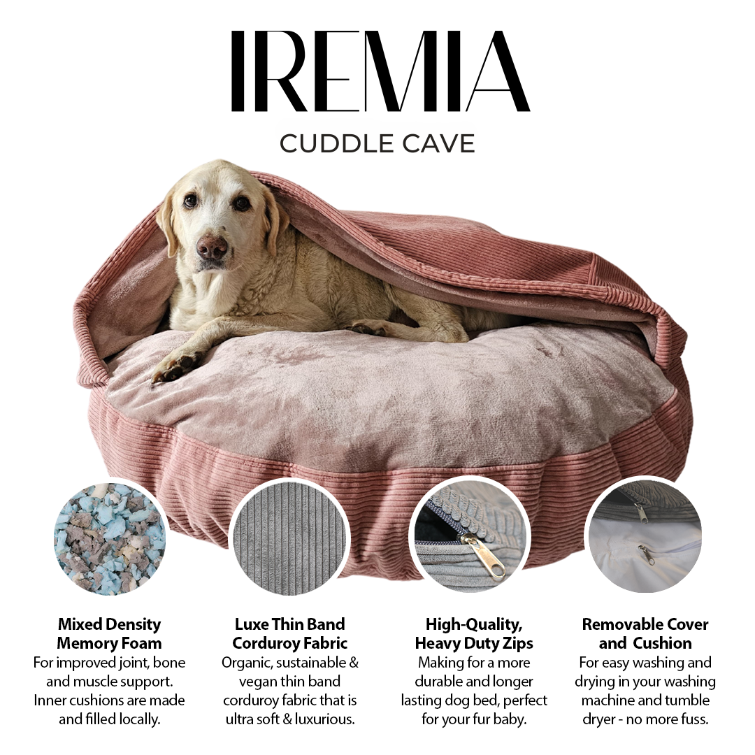 IREMIA Corduroy Cuddle Cave features