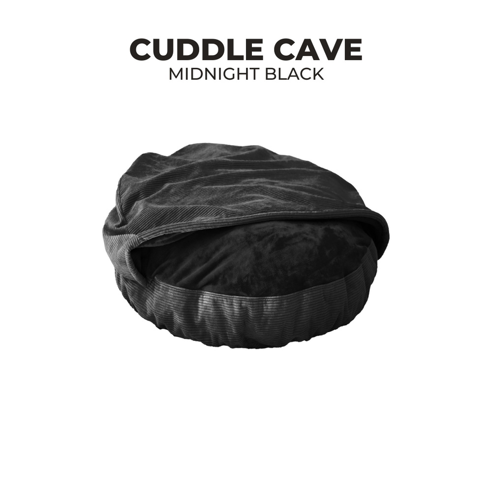 IREMIA Corduroy Cuddle Cave in Midnight Black