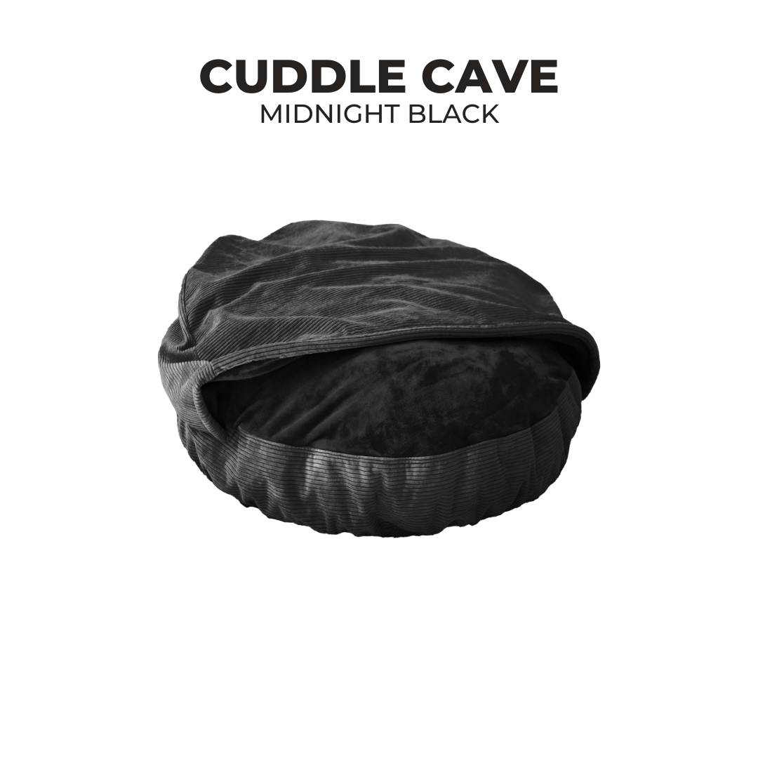 IREMIA Corduroy Cuddle Cave in Midnight Black