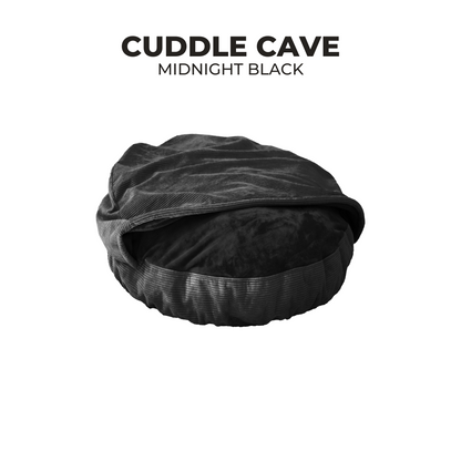 IREMIA Corduroy Cuddle Cave in Midnight Black