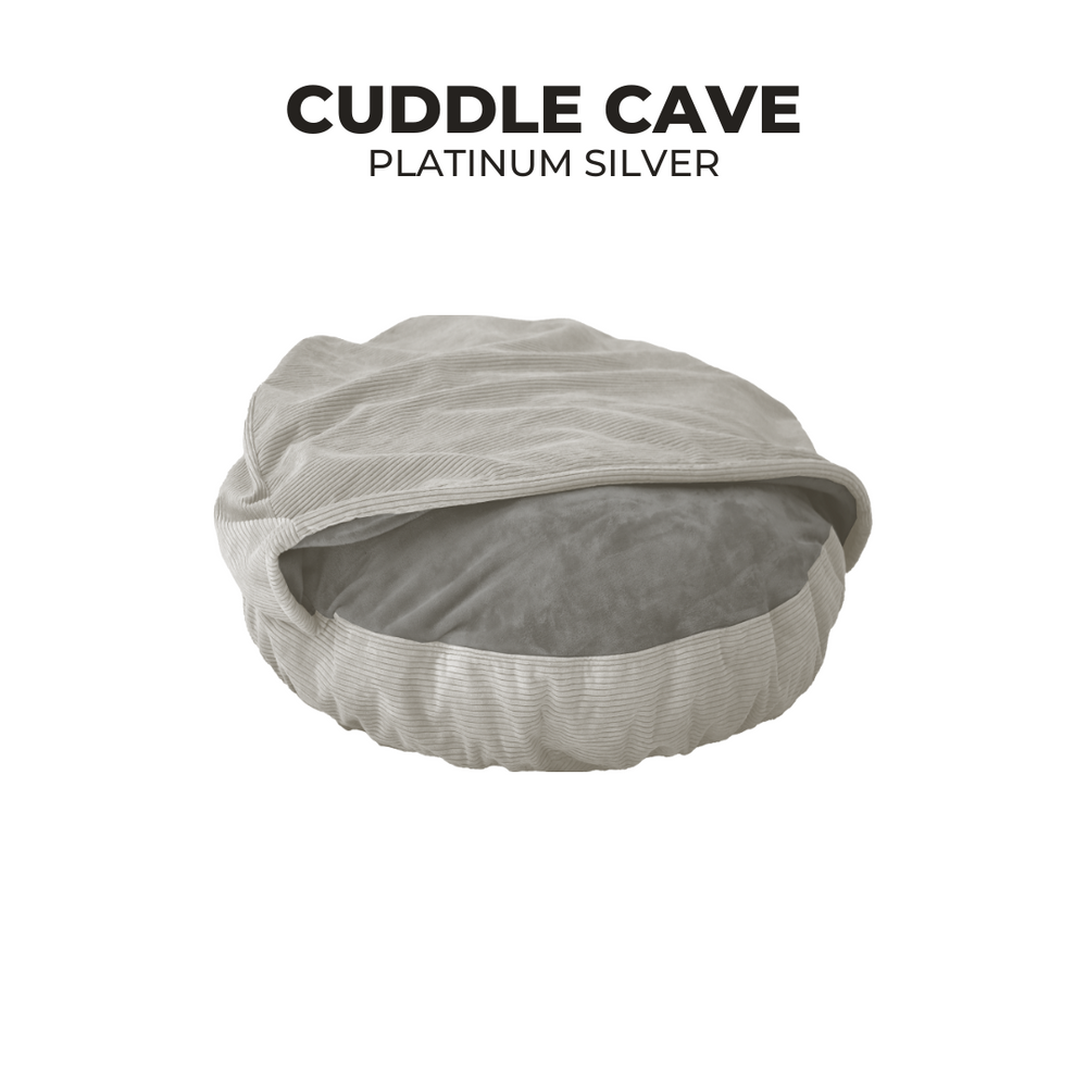IREMIA Corduroy Cuddle Cave in Platinum Silver