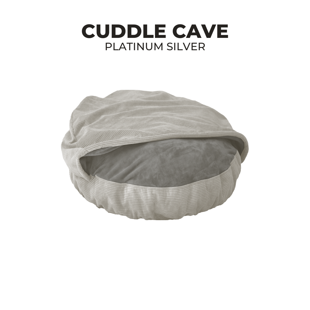 IREMIA Corduroy Cuddle Cave in Platinum Silver