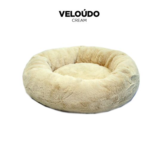 IREMIA Velvet Veloudo Dog Bed in Cream
