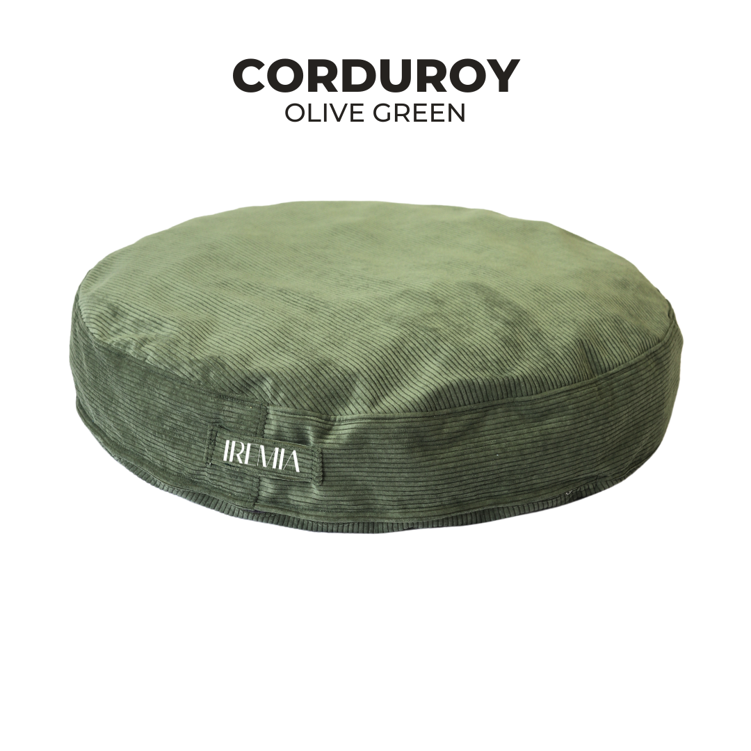 IREMIA Corduroy Dog Sofa in Olive Green