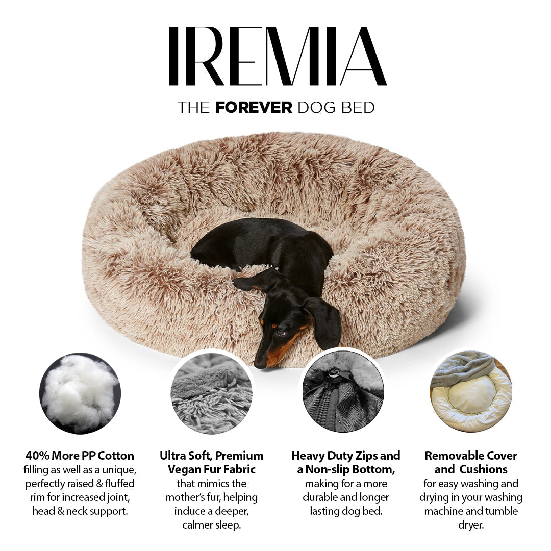 IREMIA Fluffy Flokati Dog Bed features