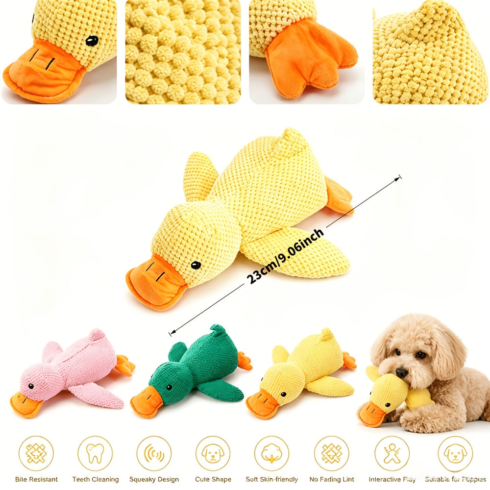 Duck toy shown in its three colours