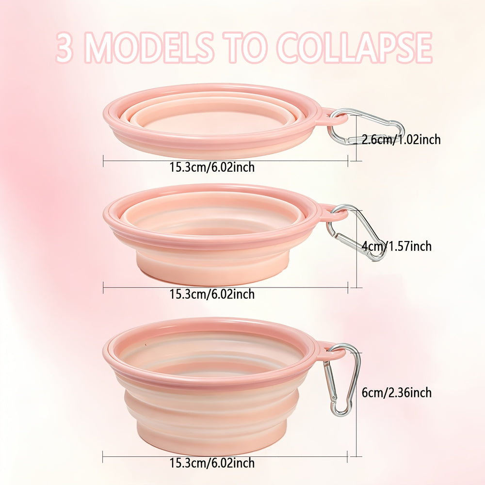 Collapsible travel bowl, squashed flat