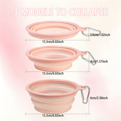 Collapsible travel bowl, squashed flat