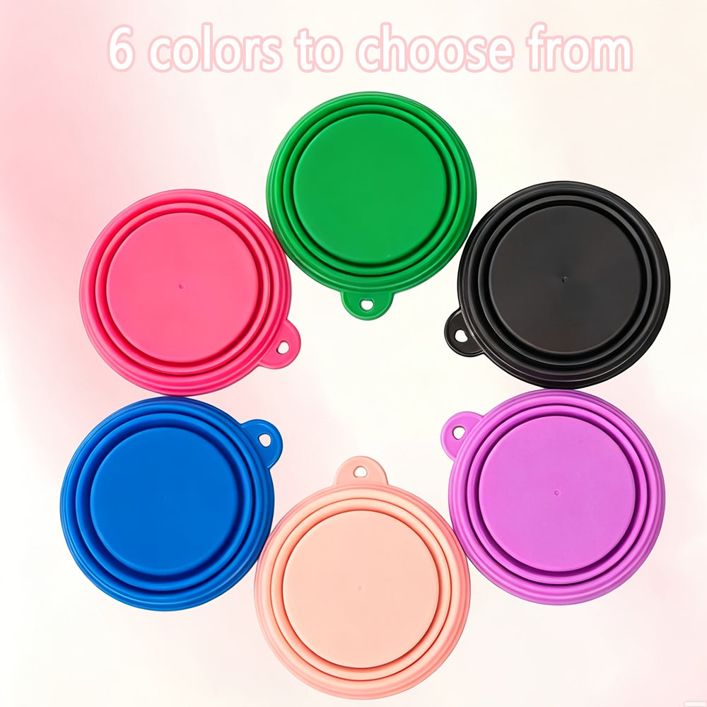 Collapsible travel bowls in six colours